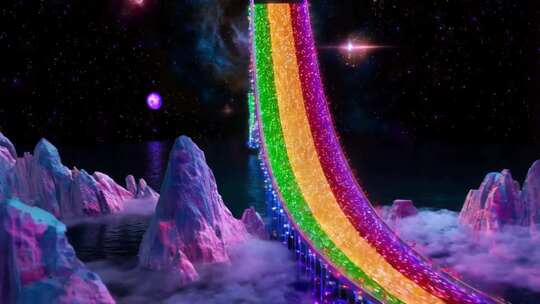 梦幻宇宙彩虹桥3D场景