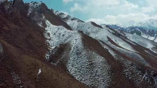 新疆 博尔塔拉 雪山航拍 