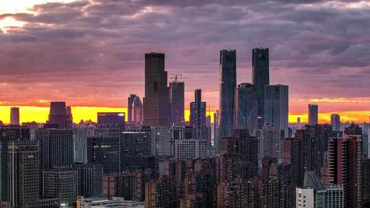 绝美大气南昌双子塔日出