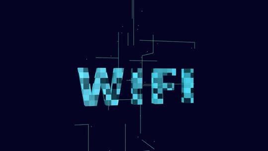 WIFI三维科技感电路板生长线条场景