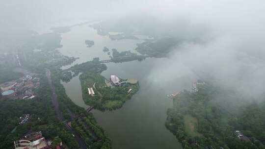 杭州湘湖风景航拍