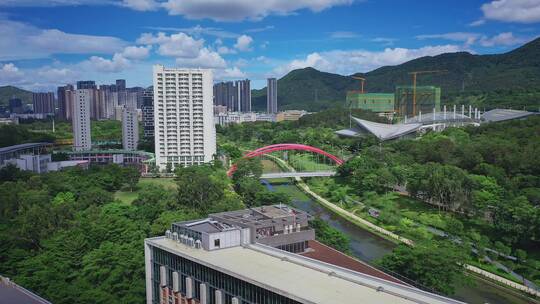 深圳城市航拍深圳南山区科技园