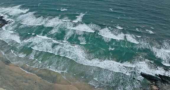 海岸礁石海浪航拍惠州黑排角惠东0490