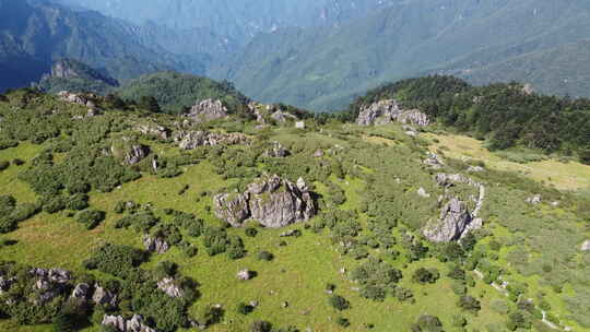 神农架神农顶风景区航拍原始素材