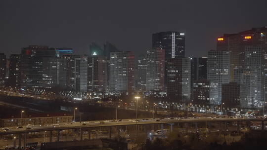 城市夜景车流 都市夜景视频素材模板下载