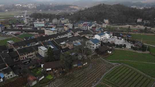 农村集市航拍 贵州锦屏花桥赶场航拍