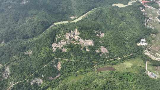 航拍福州寿山村寿山石山脉视频素材模板下载