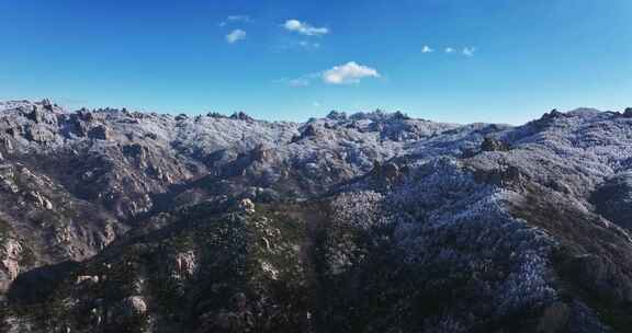 青岛崂山雪景雾凇