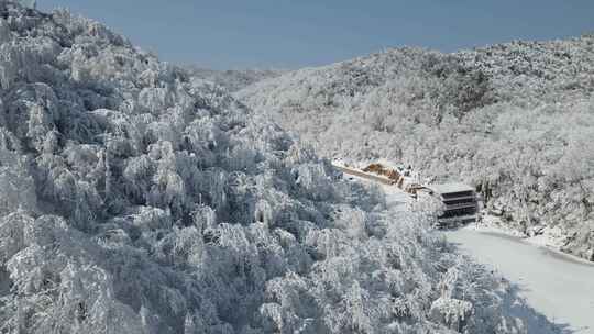 汉江源景区雪景航拍宣传片