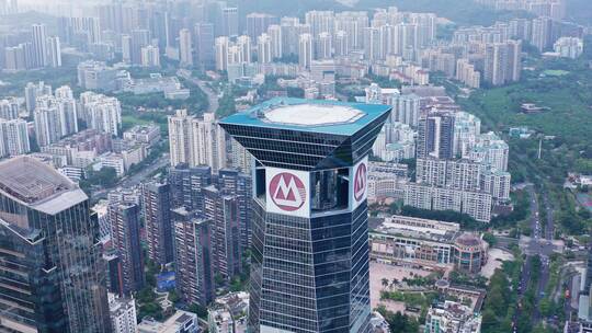 深圳招商银行总部大厦航拍视频素材模板下载