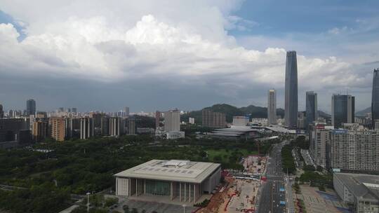 雨后城市风光