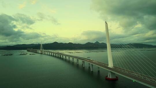 深圳湾大桥航拍视频素材模板下载