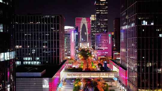 东方之门夜景航拍