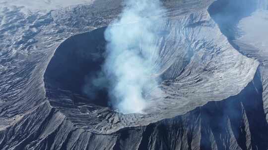 航拍Bromo火山口