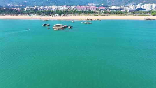 东海大海海边海水海浪沙滩海滩航拍风景唯美