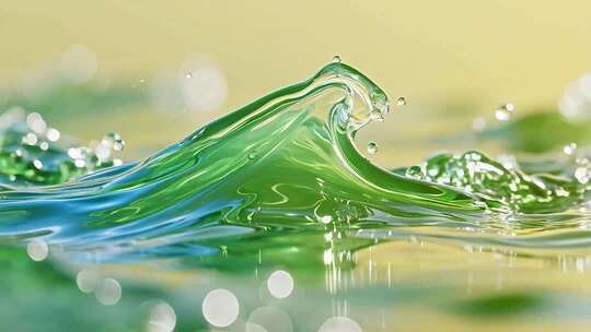 微距液体波浪特写