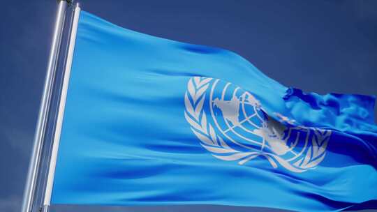 联合国旗帜视频素材模板下载