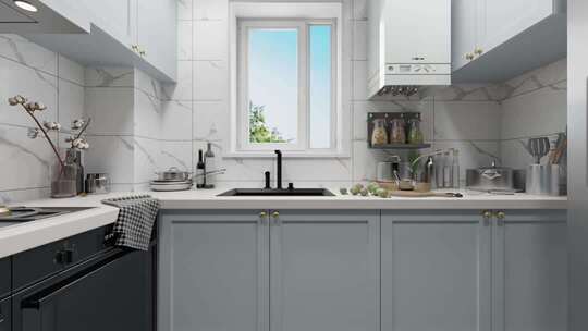 北欧家居厨房空镜合集