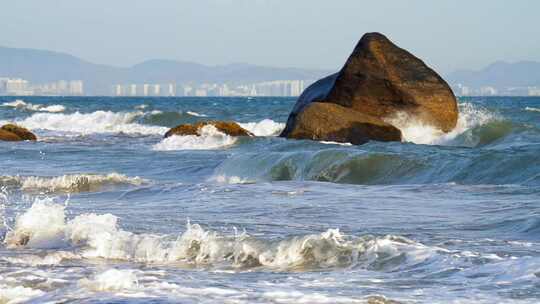 大海海浪海边浪花