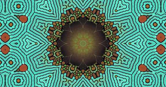 506 4K时尚创意彩色抽象液体泡沫分子万花筒