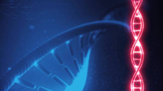 蓝色DNA链条科技医疗背景