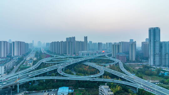 武汉马鹦路立交日转夜延时