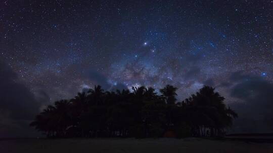 高山的夜间时间