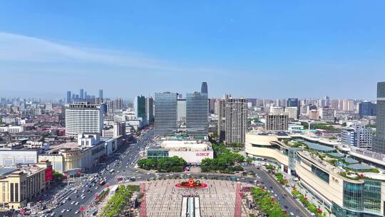 南昌八一广场高清航拍视频素材
