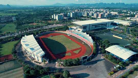 桂林雁山的大学航拍