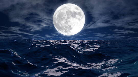 海平面上的月球