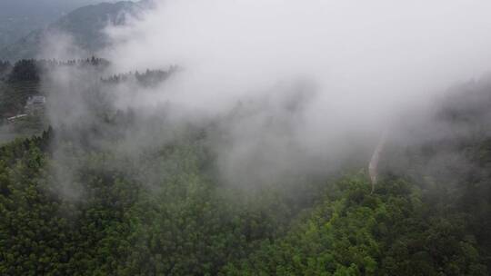 航拍南岳衡山西岭自然风光