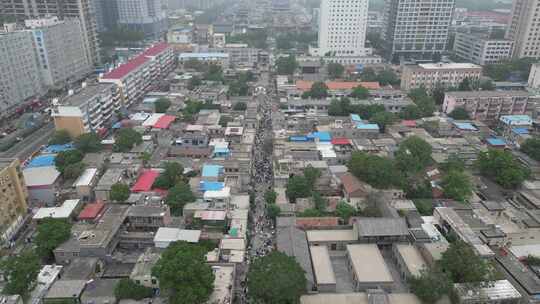 河北邯郸串城街历史文化街区航拍