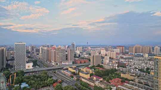 河南洛阳涧西区城市建筑航拍