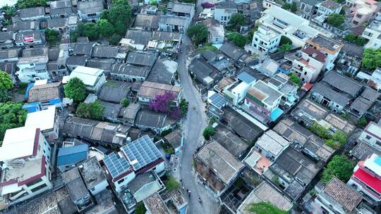 唐家湾古镇航拍广东传统古厝古村落古建筑