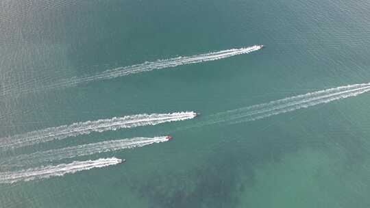 4k-大鹏半岛游艇 出海 航行 浪花