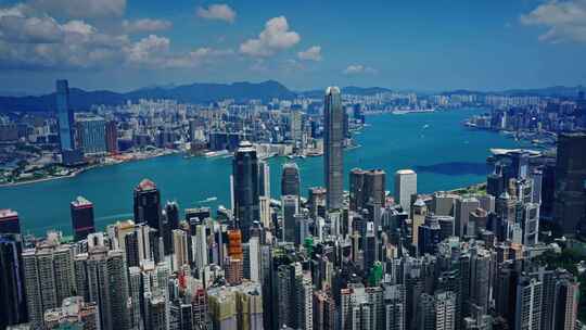 【正版素材】香港大景全景大气俯拍