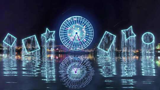 摩天轮夜景 摩天轮动画