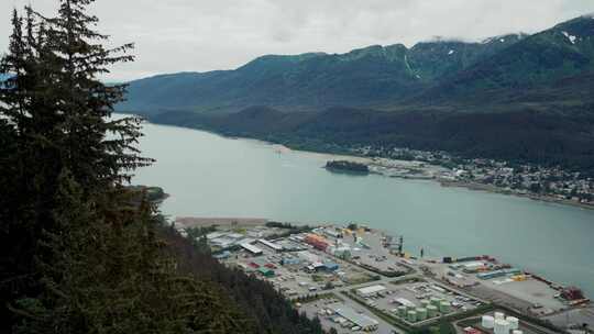 阿拉斯加，河流，海湾，城镇