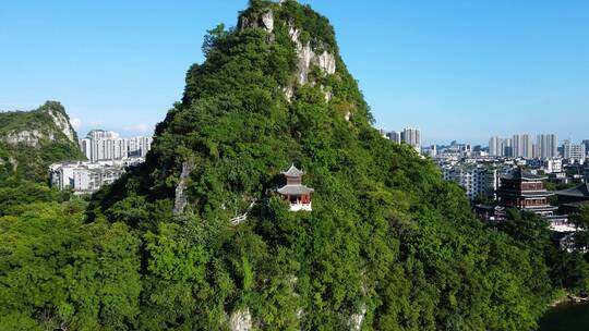 柳州柳江青山绿水山水风景蟠龙山航拍