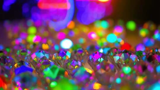 多彩钻石微距特写画面