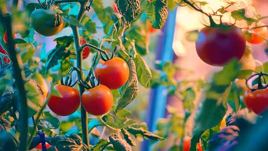 智慧农业科技培育 丰收果实温室种植植物生