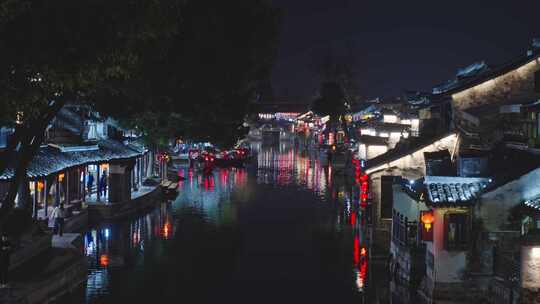 江南水乡西塘古镇夜景