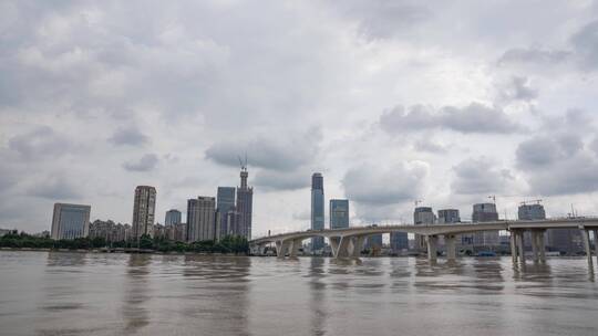 广州-雨前延时--琶洲大桥（远景）