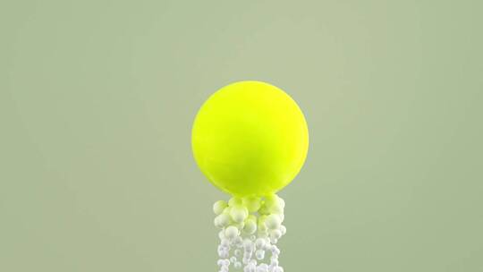 抽象概念气泡水泡围着小球上升创意动态视频