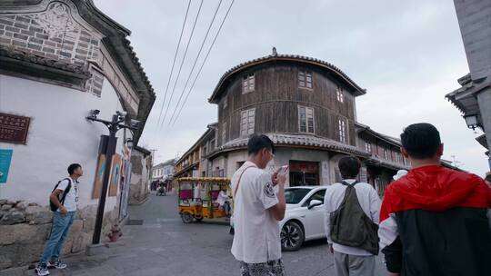 大理喜洲转角楼延时拍