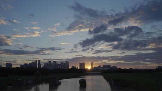 4k延时城市摄影景观日落素材