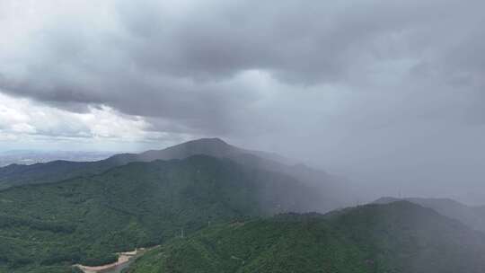 深圳阳台山、山脉暴雨航拍