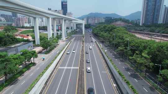 深圳北站及周边建筑航拍