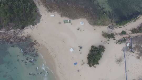 海南陵水龙头岭海岸沙滩航拍