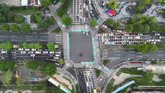 广东深圳城市交通航拍